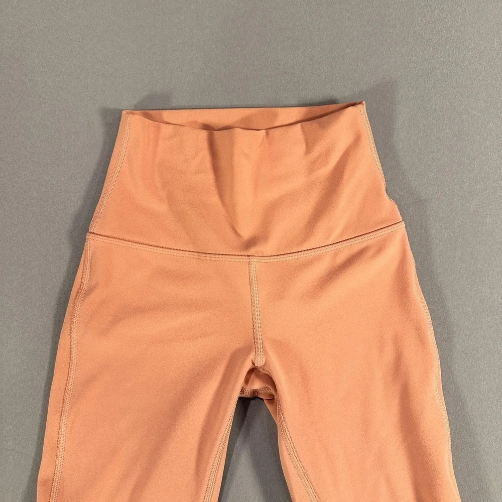 Lululemon Leggings Womens 2 Orange High Rise Ankle Yoga Athletic Gym Stretch